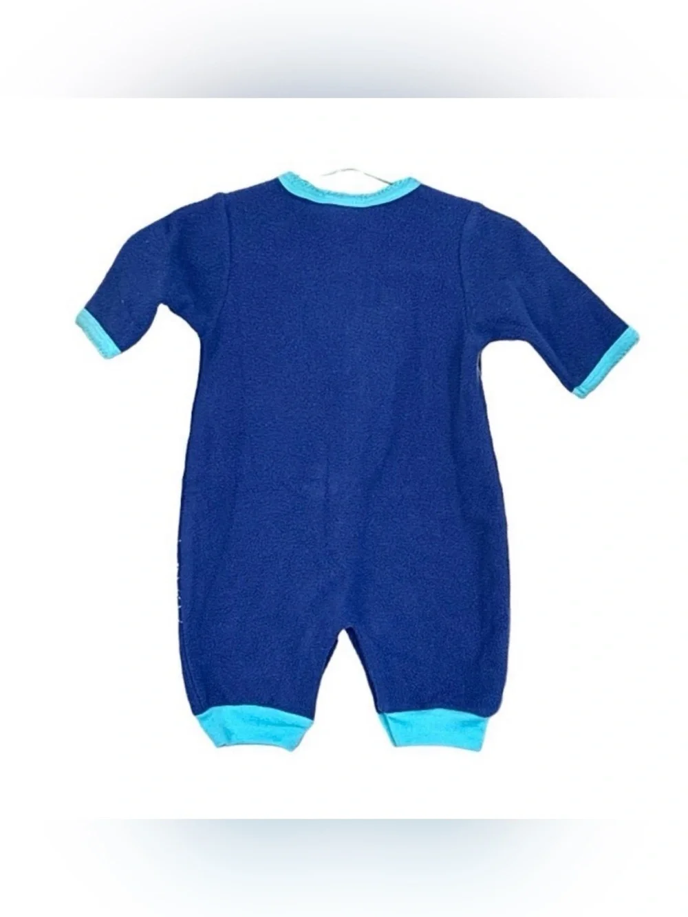 Carter's | Infant Girls Blue Floral Soft Fleece Jumpsuit Romper 0-3M